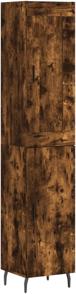 Komoda, dūminio ąžuolo spalvos, 34,5x34x180cm, apdirbta mediena