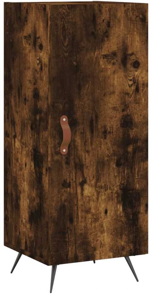 Komoda, dūminio ąžuolo spalvos, 34,5x34x180cm, apdirbta mediena
