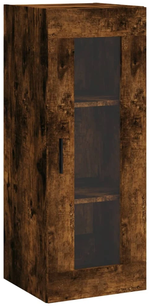 Komoda, dūminio ąžuolo spalvos, 34,5x34x180cm, apdirbta mediena