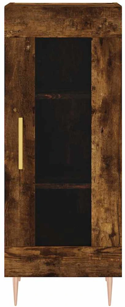 Komoda, dūminio ąžuolo spalvos, 34,5x34x180cm, apdirbta mediena