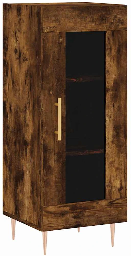 Komoda, dūminio ąžuolo spalvos, 34,5x34x180cm, apdirbta mediena