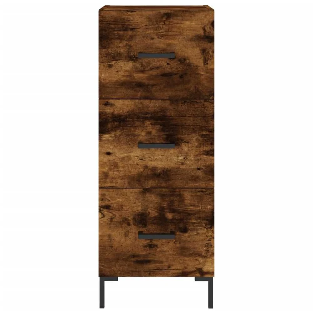 Komoda, dūminio ąžuolo spalvos, 34,5x34x180cm, apdirbta mediena