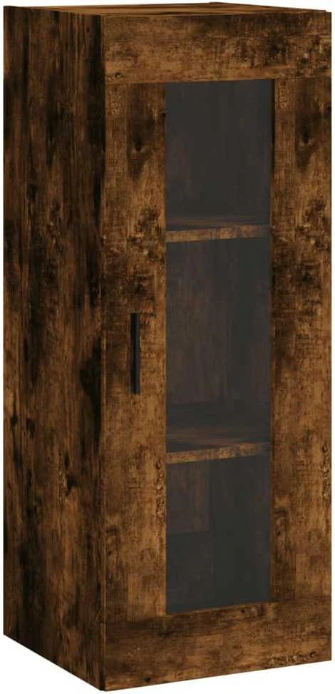 Komoda, dūminio ąžuolo spalvos, 34,5x34x180cm, apdirbta mediena