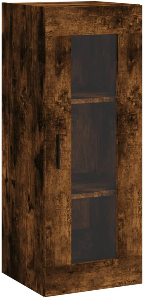 Komoda, dūminio ąžuolo spalvos, 34,5x34x180cm, apdirbta mediena