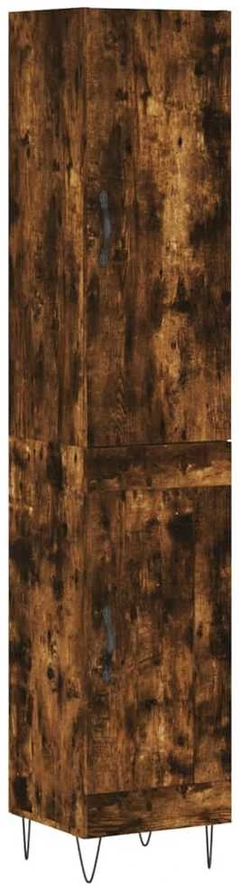 Komoda, dūminio ąžuolo spalvos, 34,5x34x180cm, apdirbta mediena