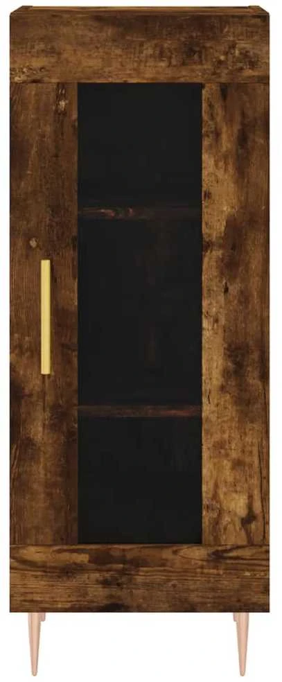 Komoda, dūminio ąžuolo spalvos, 34,5x34x180cm, apdirbta mediena