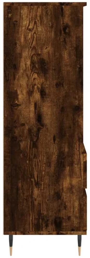 Komoda, dūminio ąžuolo spalvos, 40x36x110cm, apdirbta mediena