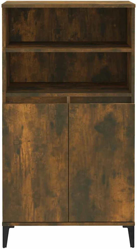 Komoda, dūminio ąžuolo spalvos, 60x36x110cm, apdirbta mediena