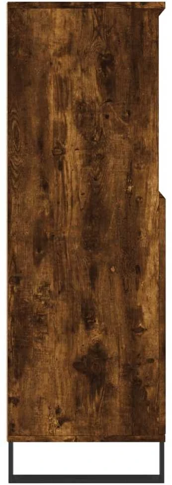 Komoda, dūminio ąžuolo spalvos, 60x36x110cm, apdirbta mediena