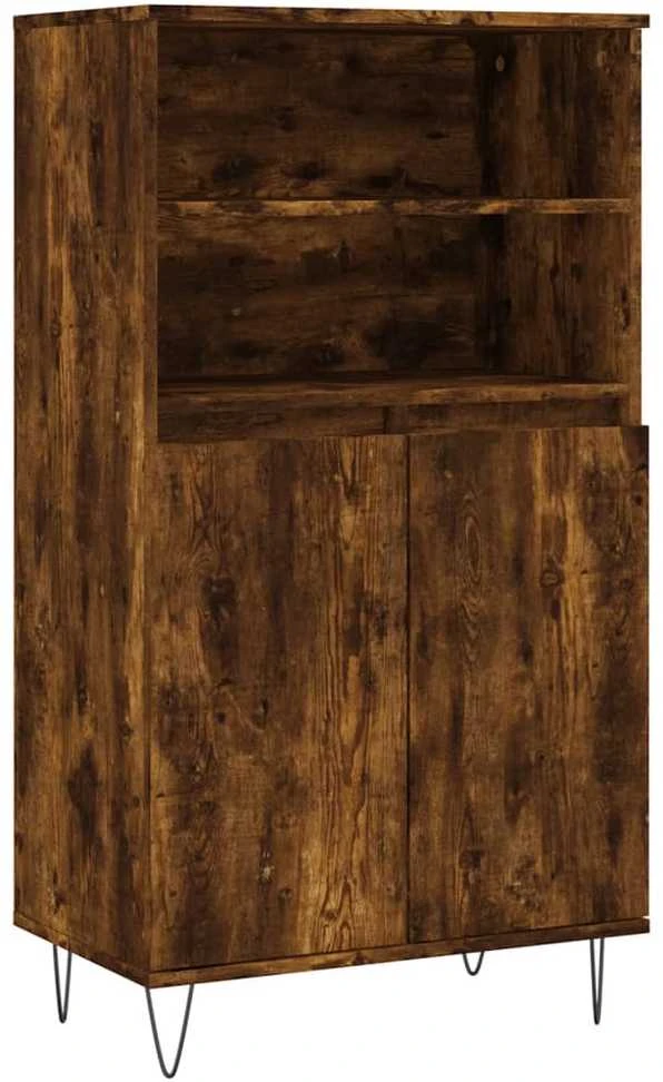 Komoda, dūminio ąžuolo spalvos, 60x36x110cm, apdirbta mediena