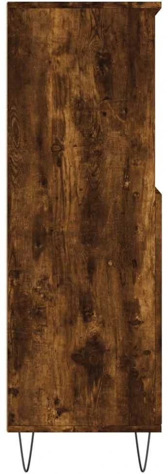 Komoda, dūminio ąžuolo spalvos, 60x36x110cm, apdirbta mediena