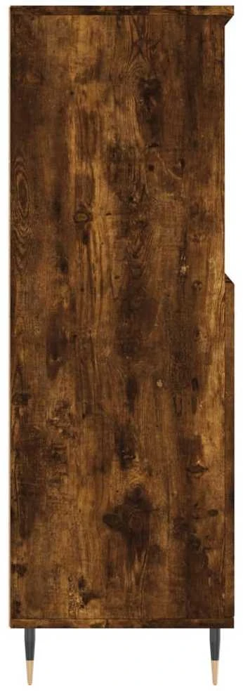 Komoda, dūminio ąžuolo spalvos, 60x36x110cm, apdirbta mediena