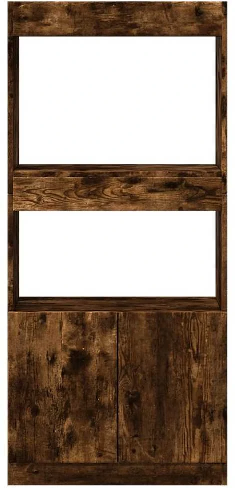 Komoda, dūminio ąžuolo spalvos, 63x33x140cm, apdirbta mediena