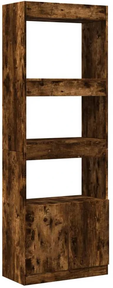 Komoda, dūminio ąžuolo spalvos, 63x33x180cm, apdirbta mediena