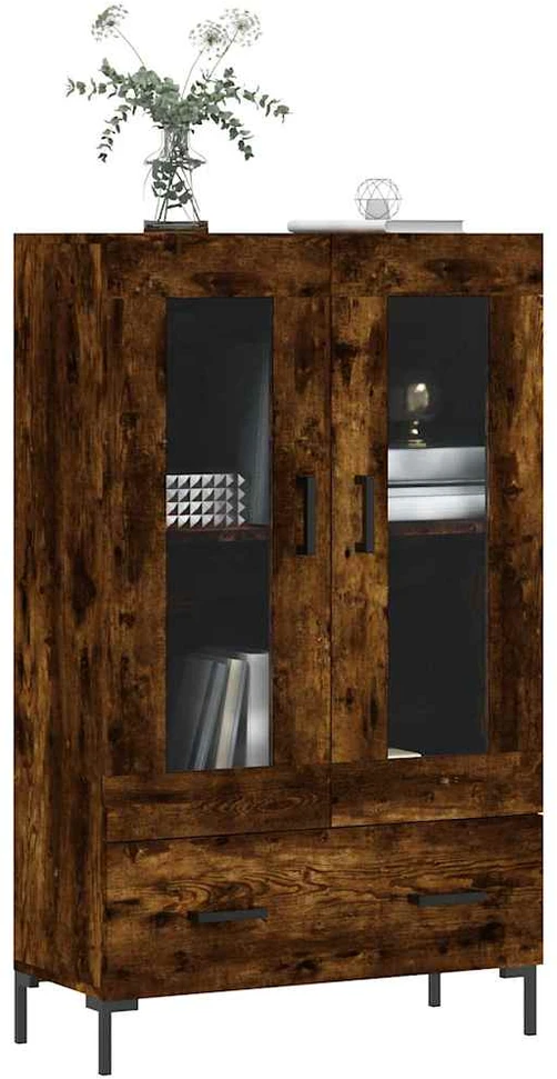Komoda, dūminio ąžuolo spalvos, 69,5x31x115cm, apdirbta mediena