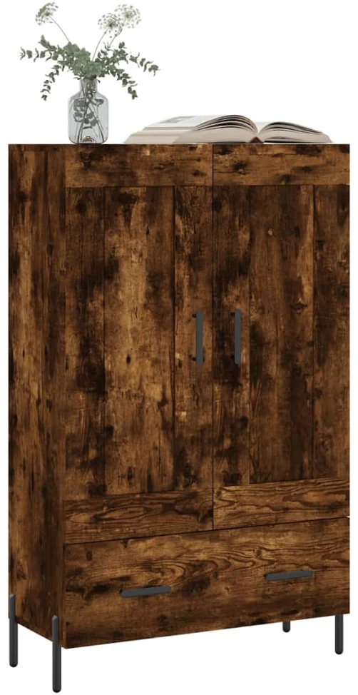 Komoda, dūminio ąžuolo spalvos, 69,5x31x115cm, apdirbta mediena