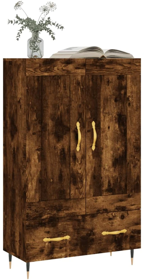 Komoda, dūminio ąžuolo spalvos, 69,5x31x115cm, apdirbta mediena