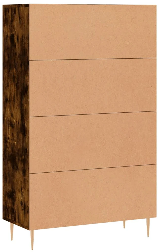 Komoda, dūminio ąžuolo spalvos, 69,5x31x115cm, apdirbta mediena