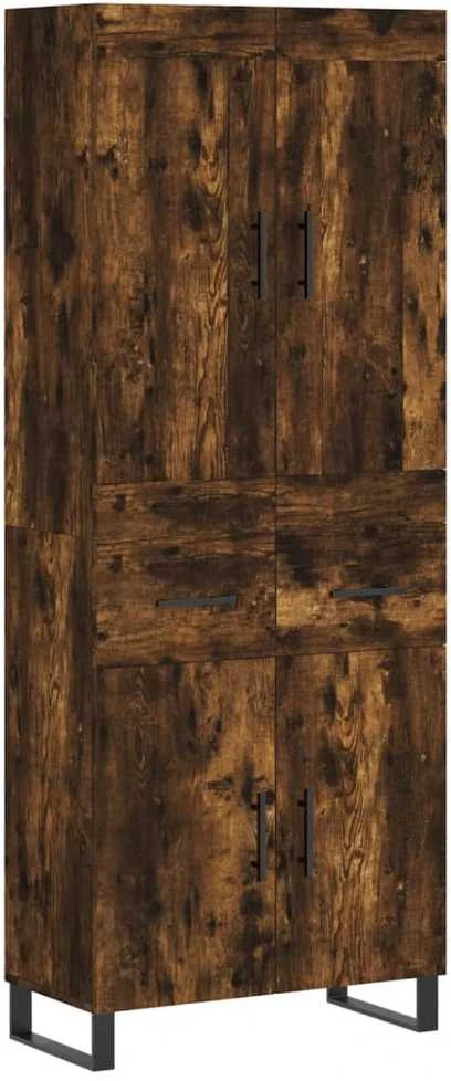 Komoda, dūminio ąžuolo spalvos, 69,5x34x180cm, apdirbta mediena