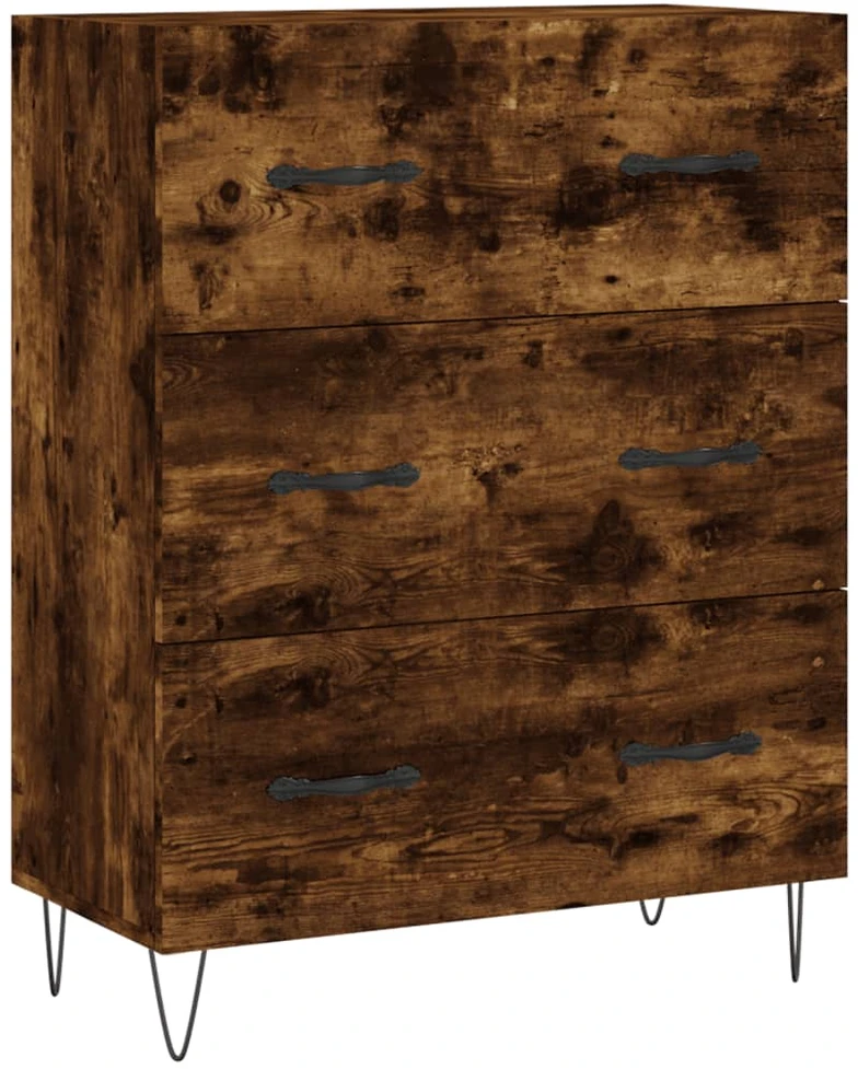 Komoda, dūminio ąžuolo spalvos, 69,5x34x180cm, apdirbta mediena