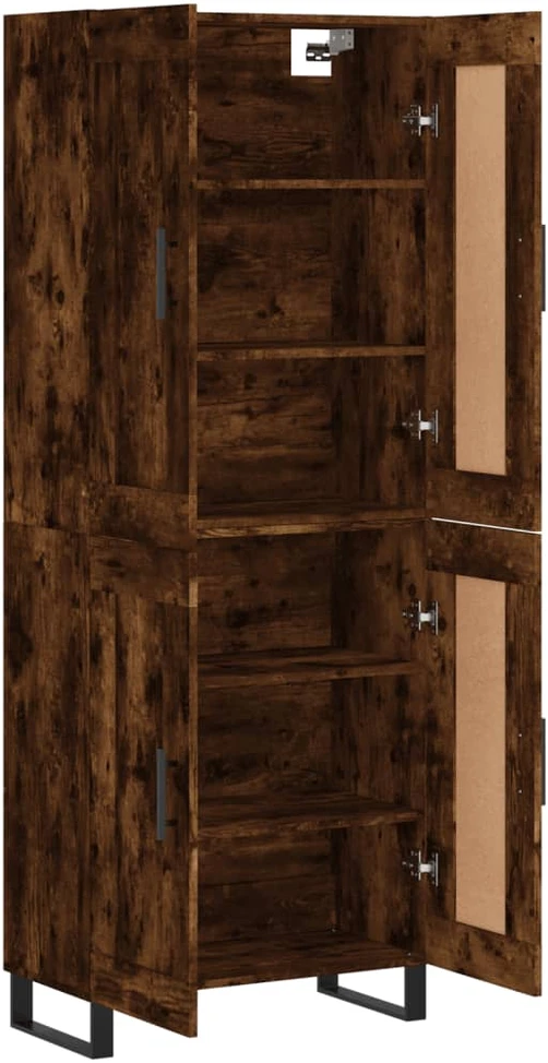 Komoda, dūminio ąžuolo spalvos, 69,5x34x180cm, apdirbta mediena