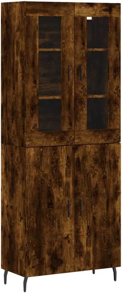 Komoda, dūminio ąžuolo spalvos, 69,5x34x180cm, apdirbta mediena