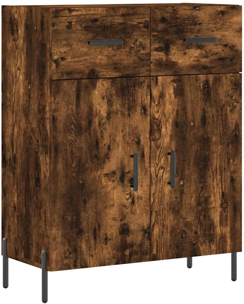 Komoda, dūminio ąžuolo spalvos, 69,5x34x180cm, apdirbta mediena