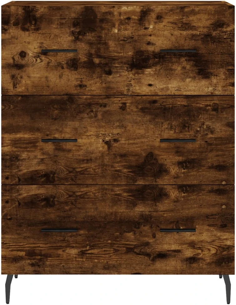 Komoda, dūminio ąžuolo spalvos, 69,5x34x180cm, apdirbta mediena