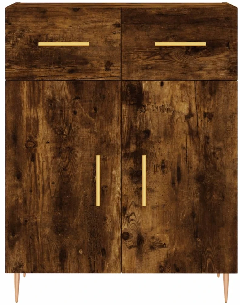 Komoda, dūminio ąžuolo spalvos, 69,5x34x180cm, apdirbta mediena