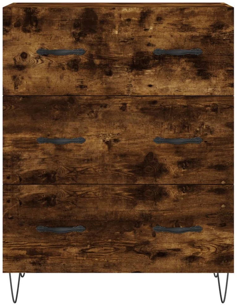 Komoda, dūminio ąžuolo spalvos, 69,5x34x180cm, apdirbta mediena