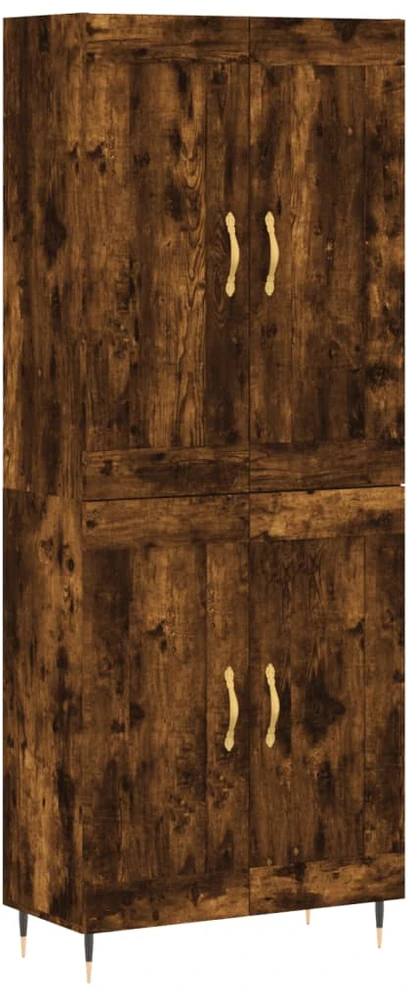 Komoda, dūminio ąžuolo spalvos, 69,5x34x180cm, apdirbta mediena