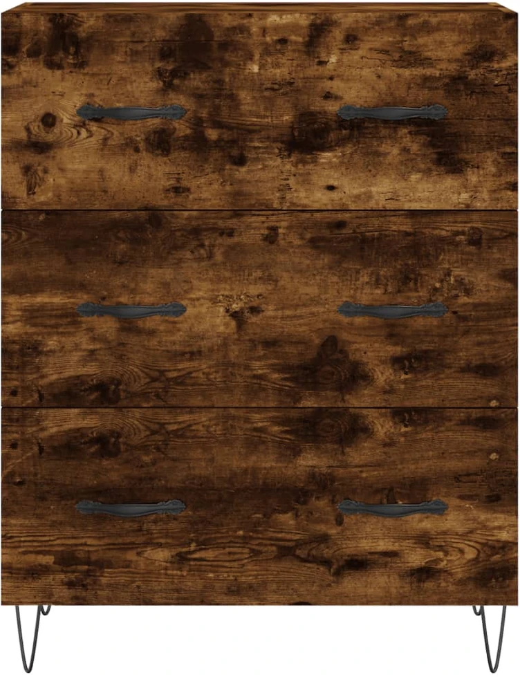 Komoda, dūminio ąžuolo spalvos, 69,5x34x180cm, apdirbta mediena