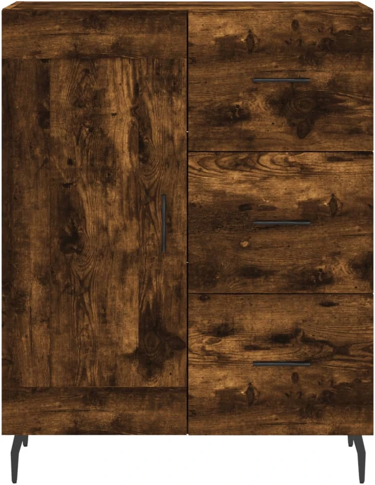 Komoda, dūminio ąžuolo spalvos, 69,5x34x180cm, apdirbta mediena