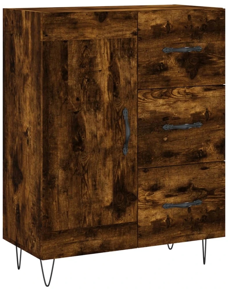 Komoda, dūminio ąžuolo spalvos, 69,5x34x180cm, apdirbta mediena