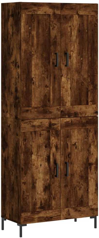 Komoda, dūminio ąžuolo spalvos, 69,5x34x180cm, apdirbta mediena