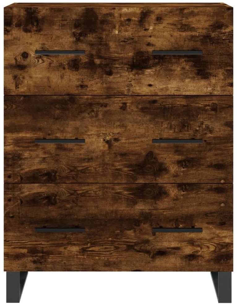 Komoda, dūminio ąžuolo spalvos, 69,5x34x180cm, apdirbta mediena