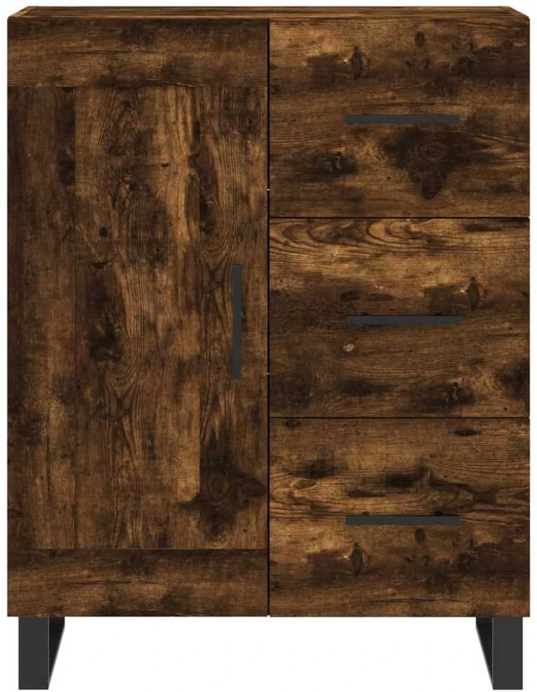 Komoda, dūminio ąžuolo spalvos, 69,5x34x180cm, apdirbta mediena