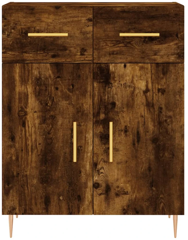 Komoda, dūminio ąžuolo spalvos, 69,5x34x180cm, apdirbta mediena