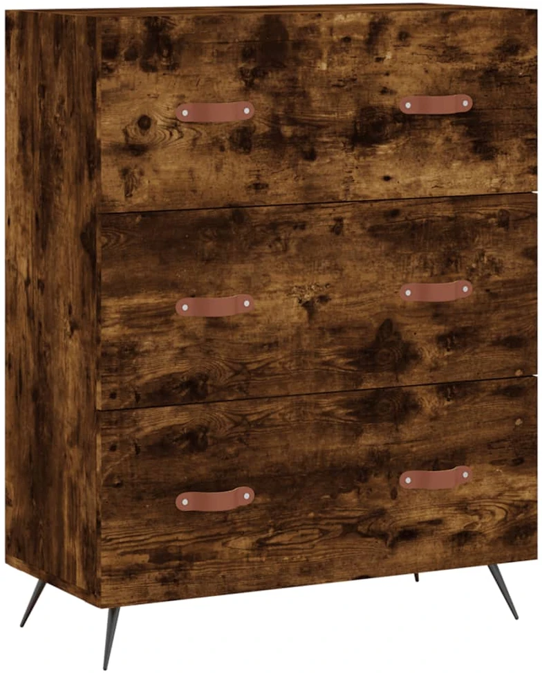 Komoda, dūminio ąžuolo spalvos, 69,5x34x180cm, apdirbta mediena