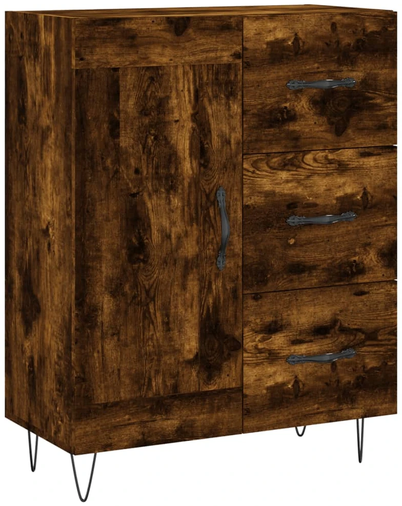 Komoda, dūminio ąžuolo spalvos, 69,5x34x180cm, apdirbta mediena
