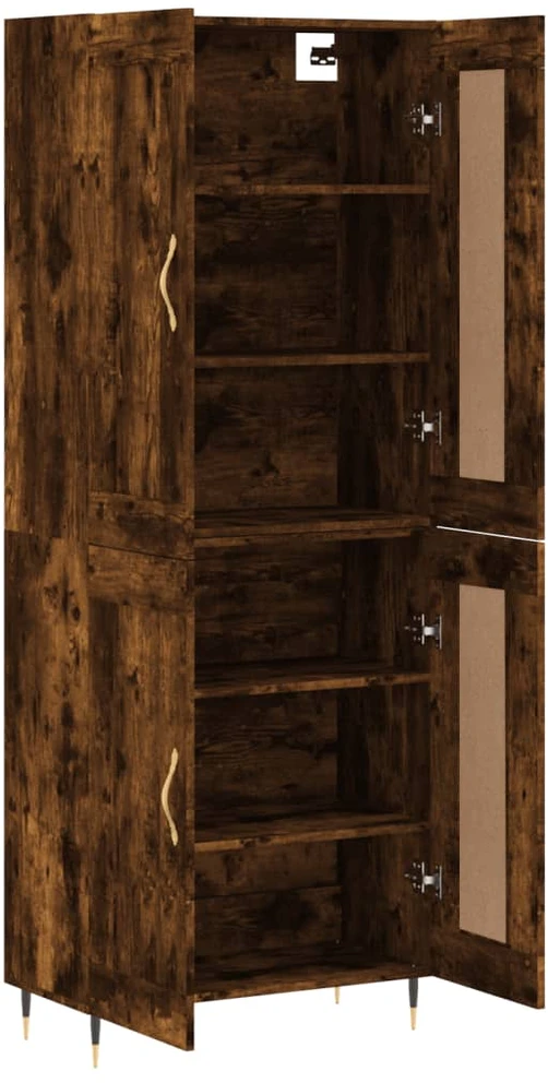 Komoda, dūminio ąžuolo spalvos, 69,5x34x180cm, apdirbta mediena