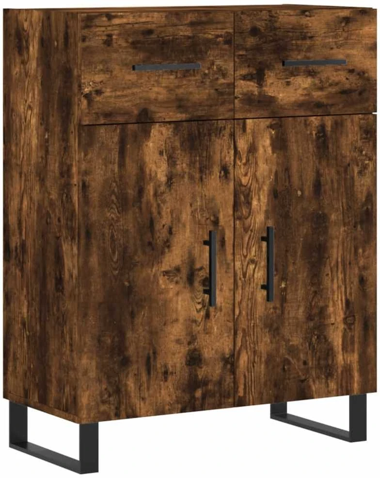 Komoda, dūminio ąžuolo spalvos, 69,5x34x180cm, apdirbta mediena