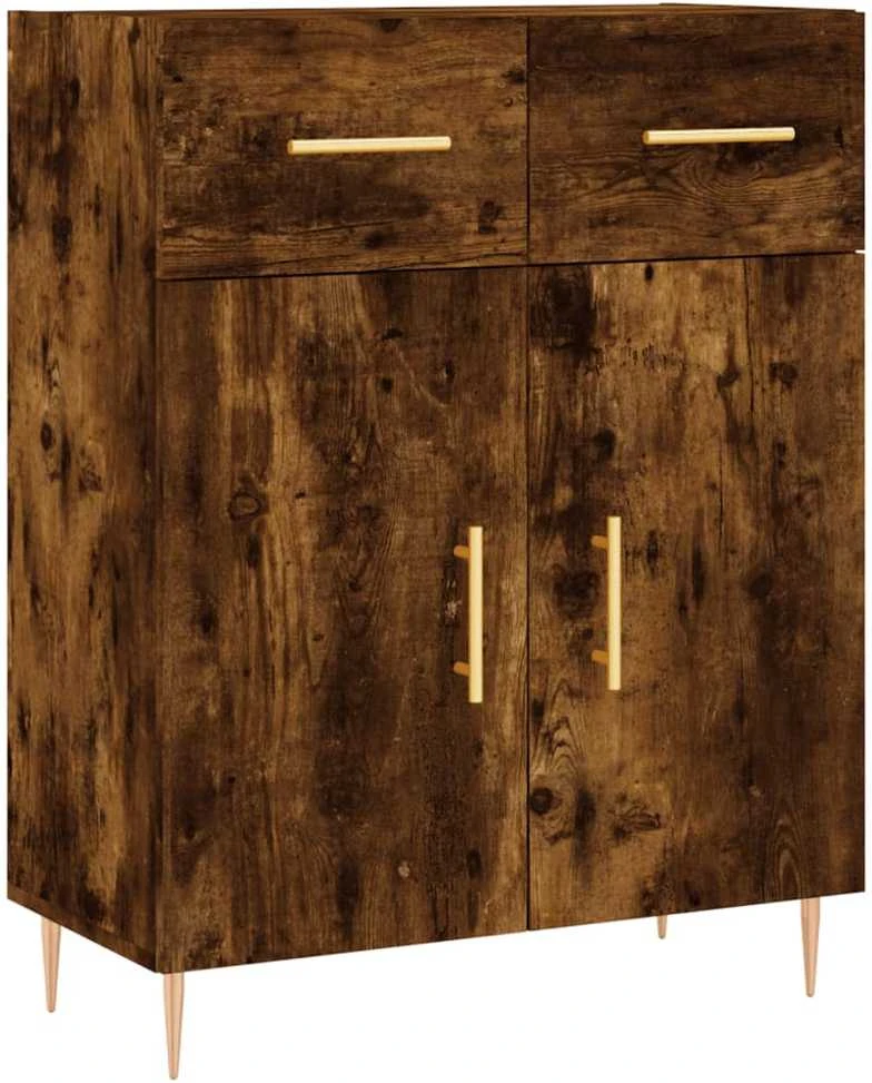 Komoda, dūminio ąžuolo spalvos, 69,5x34x180cm, apdirbta mediena