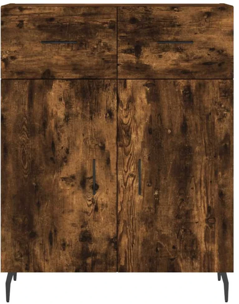 Komoda, dūminio ąžuolo spalvos, 69,5x34x180cm, apdirbta mediena