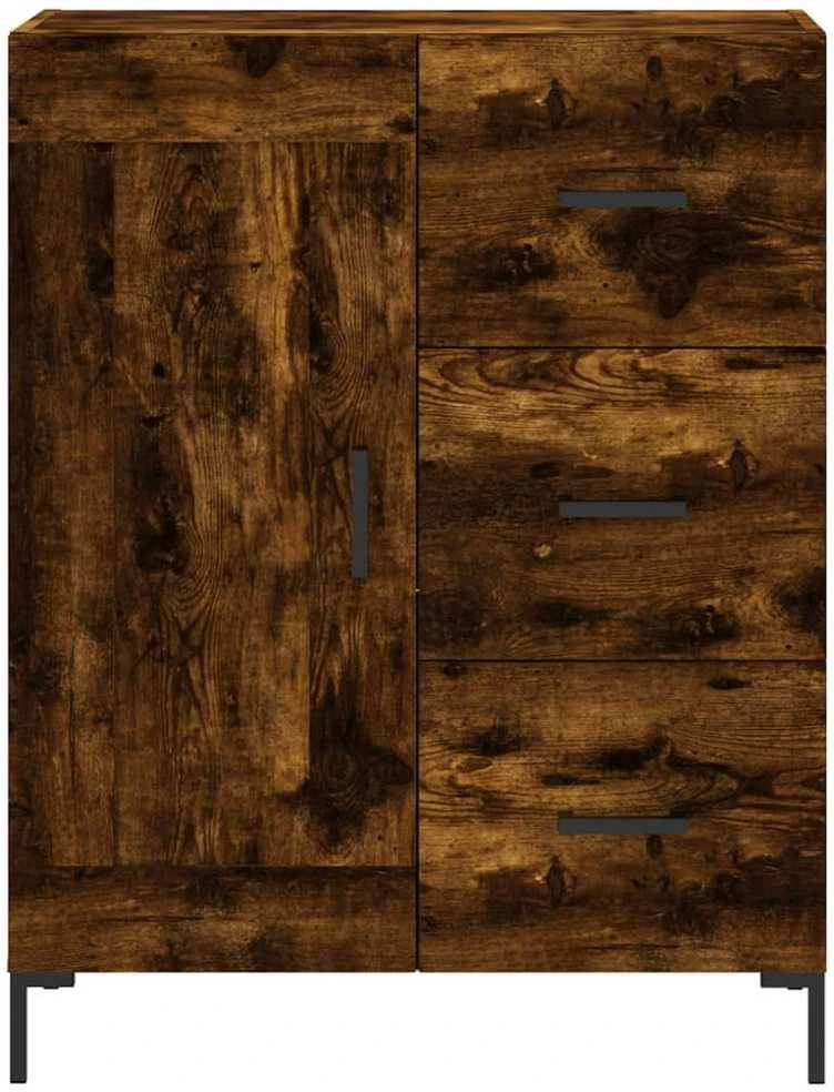 Komoda, dūminio ąžuolo spalvos, 69,5x34x180cm, apdirbta mediena