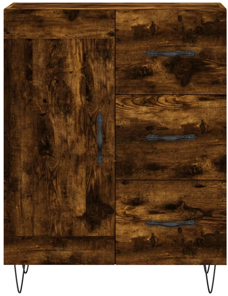 Komoda, dūminio ąžuolo spalvos, 69,5x34x180cm, apdirbta mediena