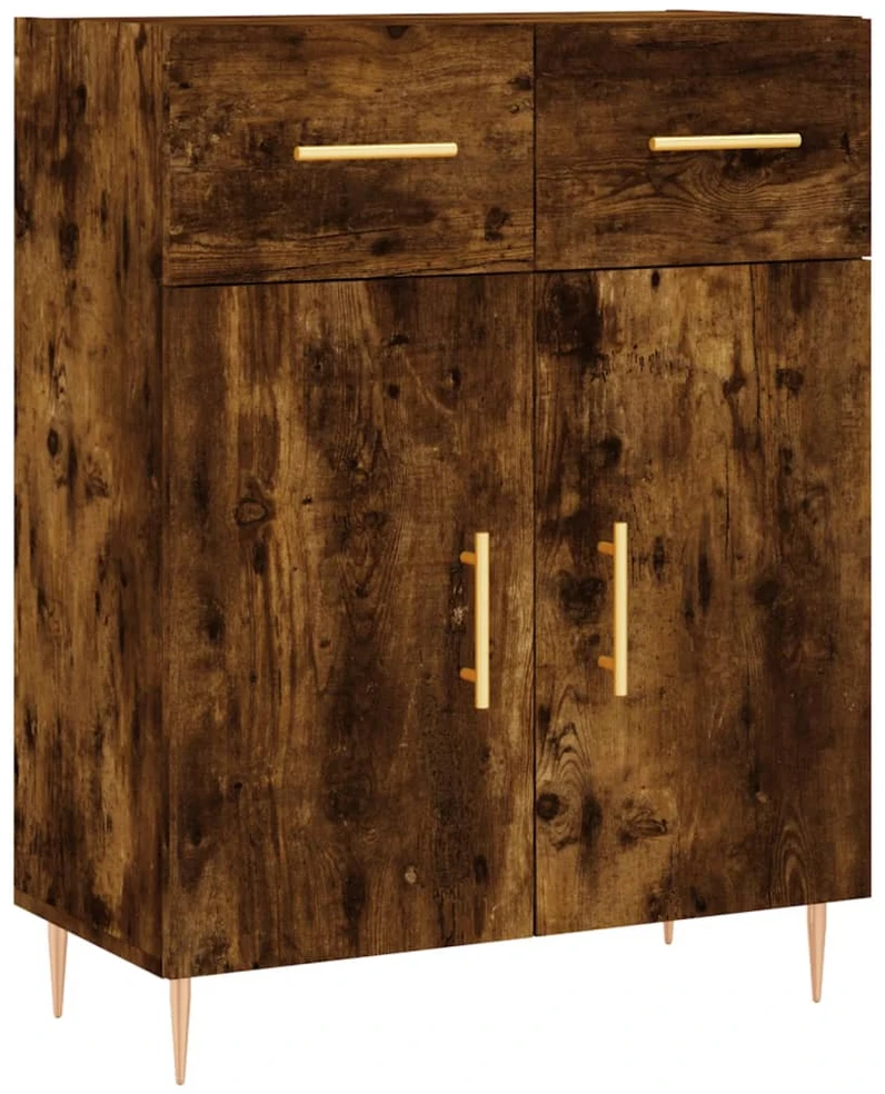 Komoda, dūminio ąžuolo spalvos, 69,5x34x180cm, apdirbta mediena