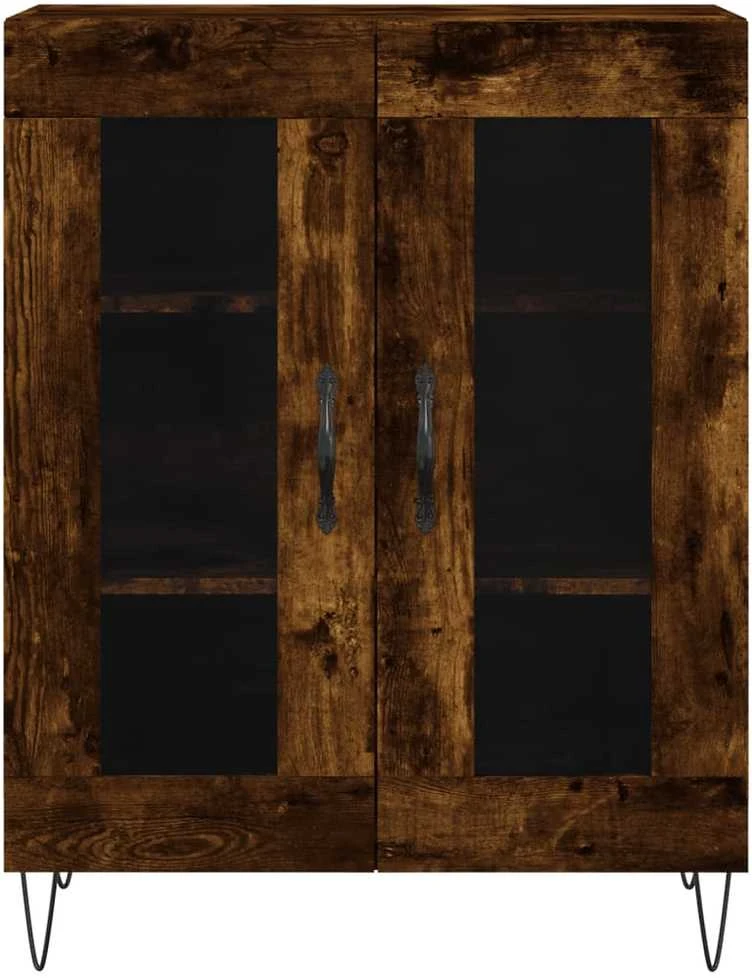Komoda, dūminio ąžuolo spalvos, 69,5x34x180cm, apdirbta mediena