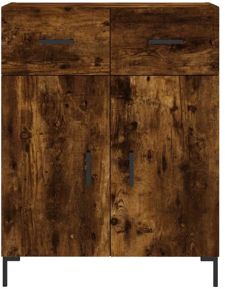 Komoda, dūminio ąžuolo spalvos, 69,5x34x180cm, apdirbta mediena