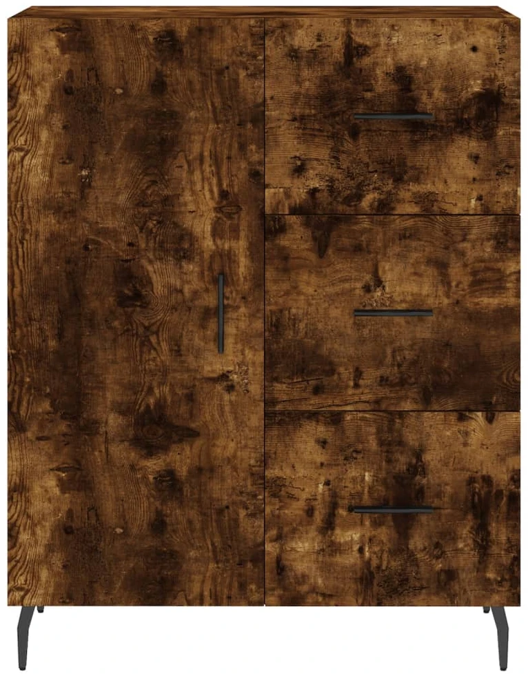 Komoda, dūminio ąžuolo spalvos, 69,5x34x180cm, apdirbta mediena